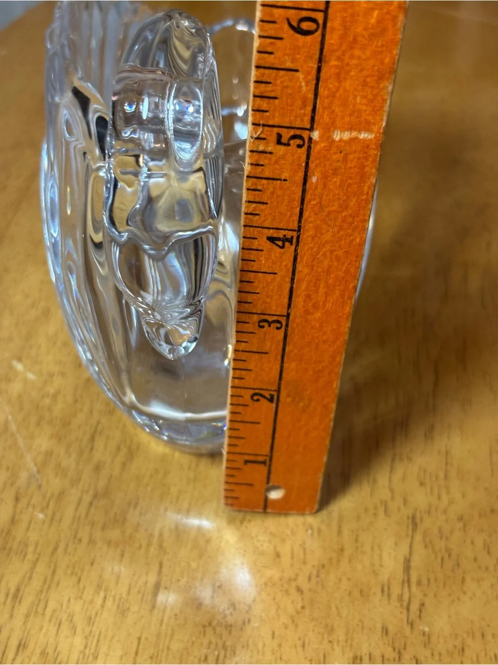 P&D Clear Crystal Glass Swan Bowl Figurine Decorative Candy Trinket Dish